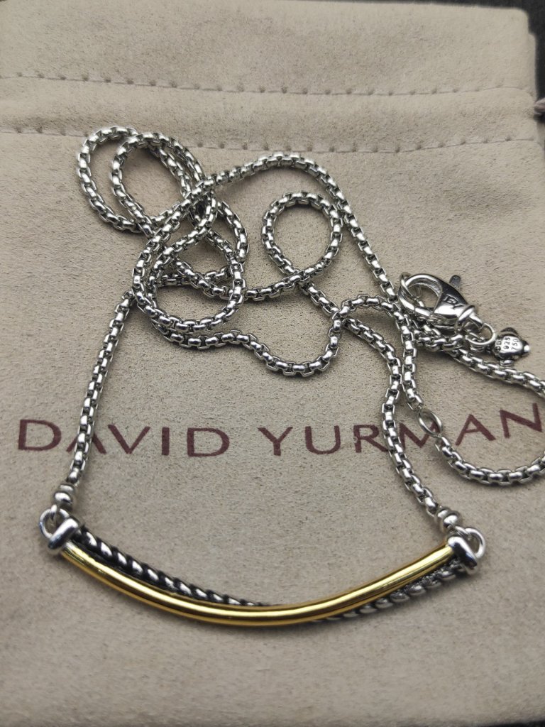David Yurman Two-Tone Smile Necklace